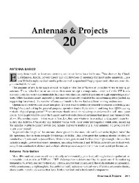  — Antennas & Projects