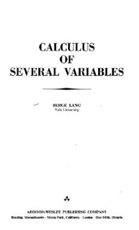 Serge Lang, Lynn H. Loomis — Calculus of several variables