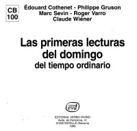 Édouard Cothenet; Philippe Gruson; Marc Sevin; Roger Varro; Claude Wiéner; Pedro Barrado Fernández (tr.) — Las Primeras Lecturas del Domingo del Tiempo Ordinario