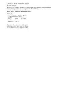 M. J. Adams — Introduction to Optical Waveguide