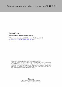 Connes A. — Non-commutative differential geometry