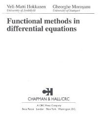 Hokkanen, Morosanu. — Functional methods in differential equations