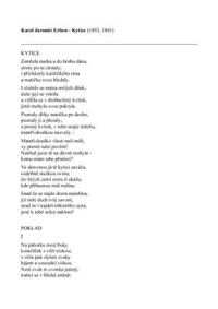  — Karel Jaromír Erben - Kytice (Карел Яромир Эрбен - Букет)