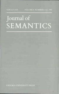Oxford University Press — Journal of Semantics, Volume 8, Issue 1-2, 1991 8 1-2