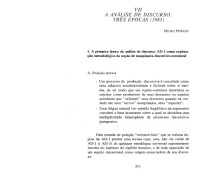 Pêcheux, Michel — A ANALISE DE DISCURSO: TRÉS ÉPOCAS