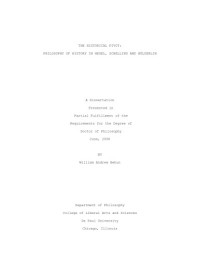 William Andrew Behun — The historical pivot: Philosophy of history in Hegel, Schelling and Holderlin