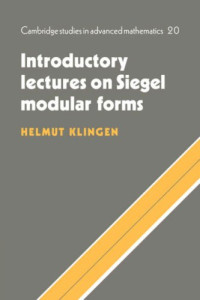 Helmut Klingen — Introductory Lectures on Siegel Modular Forms