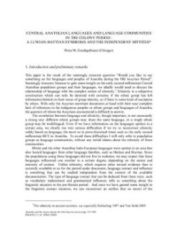 Goedegebuure P.M. — Central Anatolian languages and language communities in the colony period: A Luwian-Hattian symbiosis and the independent Hittites