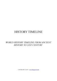 Anonymous — HISTORY TIMELINE : WORLD HISTORY TIMELINE FROM ANCIENT HISTORY TO 21ST CENTURY