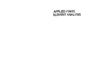 Larry J. Segerlind — Applied Finite Element Analysis