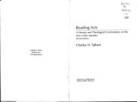 Charles Talbert — Reading Acts. A Literary and Theological Commentary on the Acts of the Apostles, Revised Edition