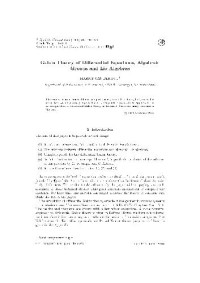 van der Put. — Galois theory of differential equations. JSC 1999