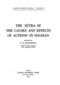 D. N. MacKenzie (ed.) — The ‘Sūtra of the Causes and Effects of Actions’ in Sogdian
