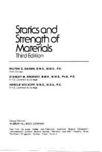 Milton G. Bassin, etc. — Statics and strength of materials