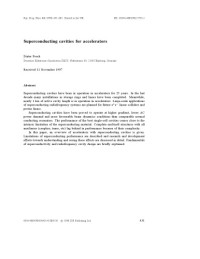 J. Delayen — Superconducting RF Applications in Particle Physics