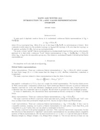 Andrei Jorza — Math 162b Topics in Number Theory: Introduction to p-adic Hodge Theory