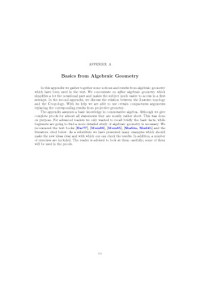 Hanspeter Kraft — Basics from Algebraic Geometry