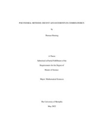 Thomas Rexford Fleming — Polynomial Methods: Recent Advancements in Combinatorics
