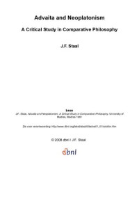 Frits Staal — Advaita and Neoplatonism. A Critical Study in Comparative Philosophy