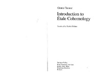 Günter Tamme, M. Kolster — Introduction to Etale Cohomology