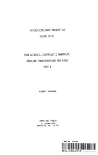 Hermann, R. — Toda lattices, cosymplectic manifolds, Bäcklund transformations and kinks, pt. B