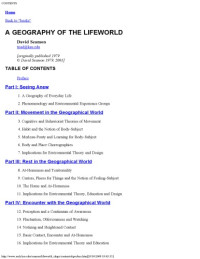 David Seamon — A Geography of the Lifeworld: Movement, Rest, and Encounter