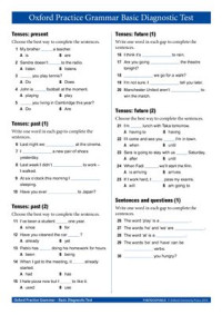  — Oxford Practice Grammar - Basic Diagnostic Test