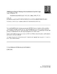  — 1998 European Summer Meeting of the Association for Symbolic Logic. Logic Colloquium '98