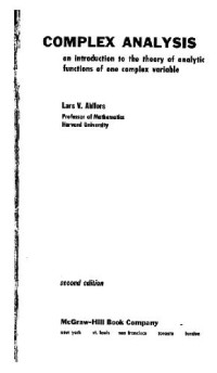 Lars Ahlfors — Complex analysis