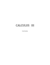 Paul Dawkins — Calculus III