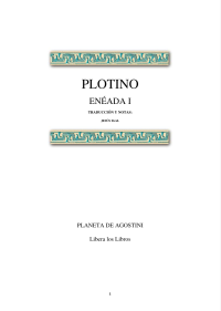 Plotino — Enéada I (tr. y notas: Jesús Igal)