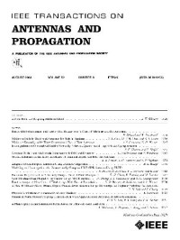  — IEEE Transactions on Antennas and Propagation (August)