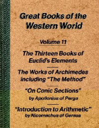 Euclid, Archimedes, Apollonius of Perga, Nicomachus of Gerasa — Euclid's Elements, works of Archimedes, On Conic Sections by Apollonius of Perga and Introduction to Arithmetic by Nicomachus of Gerasa