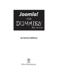 Seamus Bellamy; Steven Holzner — Joomla! For Dummies