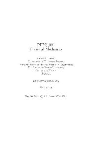Dewar R.L. — Classical Mechanics