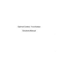 Frank L. Lewis, Draguna Vrabie, Vassilis L. Syrmos — Optimal Control, Third Edition - Solutions Manual (No OCR)
