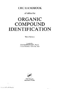 Zvi Rappoport — CRC Handbook of Tables for Organic Compound Identification