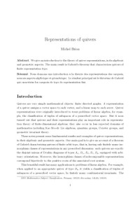 Michel Brion — Representations of quivers (version 15 Nov 2010)