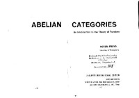 Freyd P. — Abelian categories. Introduction to theory of functors