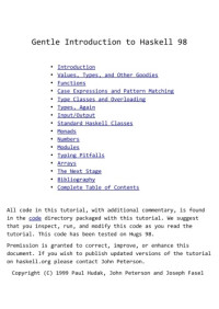 Paul Hudak, John Peterson, Joseph Fasel — A gentle Introduction to Haskell