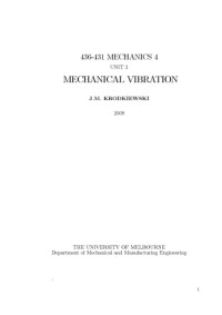 Janusz Krodkiewski — Mechanical Vibration