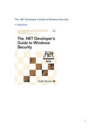 Keith Brown — The .NET Developer's Guide to Windows Security