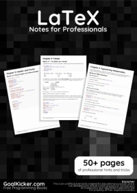 GoalKicker Books — LaTeX Notes for Professionals book