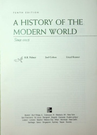 R.R. Palmer, Joel Colton, Lloyd Kramer — A History of the Modern World since 1815