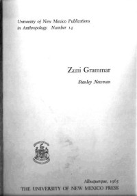 Stanley Newman — Zuni Grammar