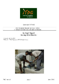 Hugh Piggott — The Permanent Magnet Generator (PMG): A manual for manufacturers and developers