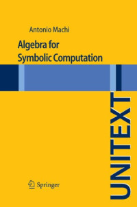 Machì, Antonio — Algebra for Symbolic Computation