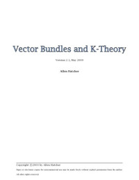 Allen Hatcher — Vector bundles and K-theory