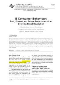 M. Bourlakis. S. Papagiannidis. Helen Fox — E-Consumer Behaviour - Past, Present and Future Trajectories of an Evolving Retail Revolution