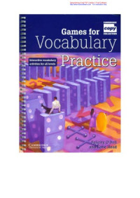 Felicity O'Dell, Katie Head — Games for Vocabulary practice